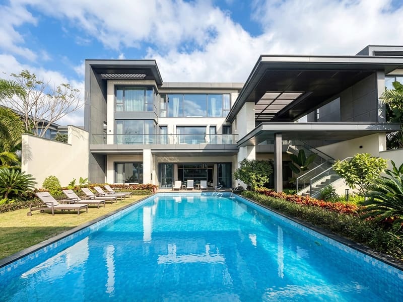Standalone luxury villa in Haitang Bay, pool